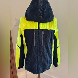 Bogner boys ski jacket size XL color black and yellow neon. Perfect conditions